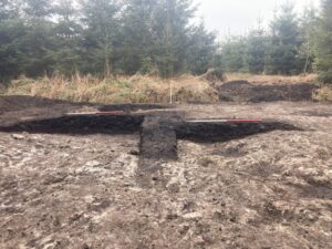 Section through burnt mound