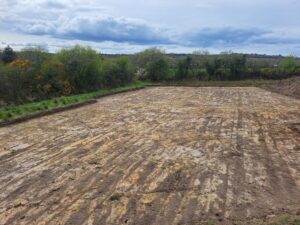 View of stripped area